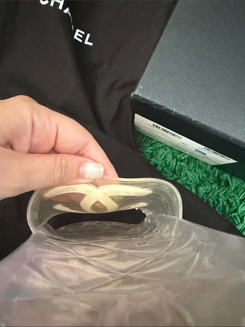 Chanel clear PVC pool lounge slides for women size EU 40 US 10